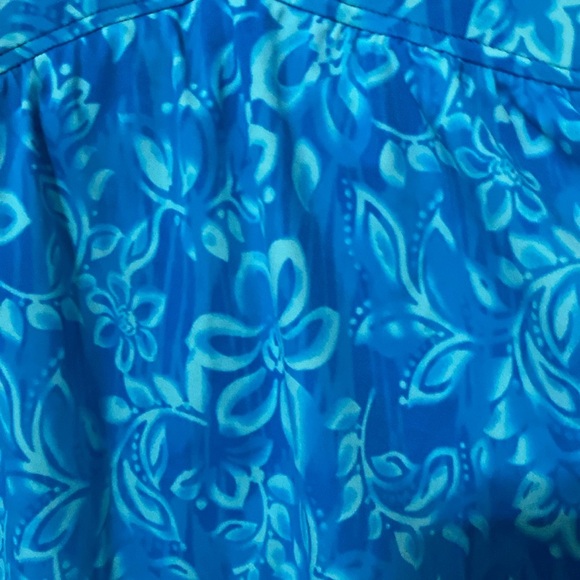 MAXINE  WO SIZE 24W ONE PIECE BATHING SUIT BLUE TROPICAL FLORAL PRINT CLEAN - Picture 6 of 10